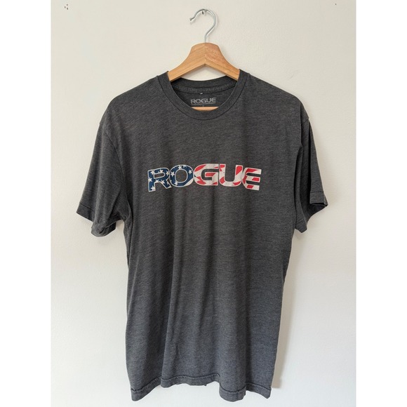 Rogue Other - Rogue Men's Patriotic Short Sleeve T-Shirt – Grey – Size Large